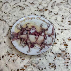 Vintage 1991 Summit “The Night Before Christmas” Santa Plate Ornament